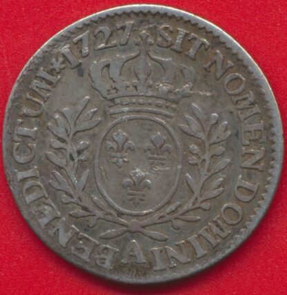 Louis XV - 1/5 Ecu 1727 A – Image 2