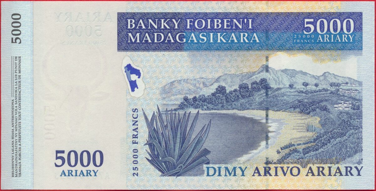 madagascar-1000-ariary-5000-francs-1918-2004