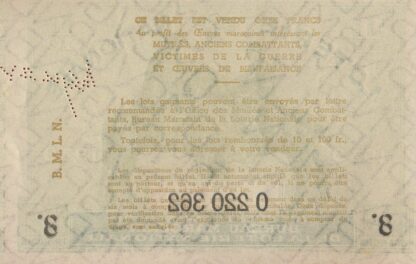 Carnet Tickets Loterie Nationale - Bureau Marocain - 1939 – Image 2
