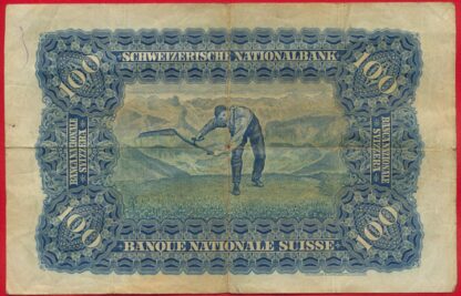 SUISSE - 100 Francs - 1944 – Image 2