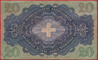 SUISSE - 20 Francs - 1947 – Image 2
