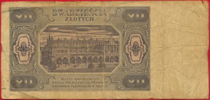 POLOGNE - 20 Zlotych - 1948 – Image 2