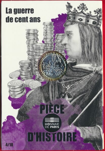 FRANCE - 10 Euro - 2019 - La Guerre de Cent Ans – Image 2