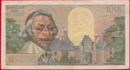 1000 Francs - Richelieu - 1955 – Image 2