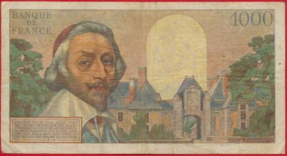 1000 Francs - Richelieu - 7-4-1955 – Image 2