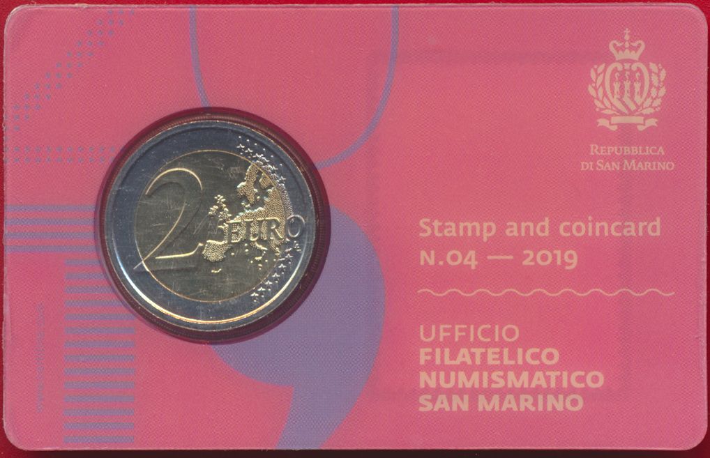 2-euro-san-marino-stamp-coin-card-2019