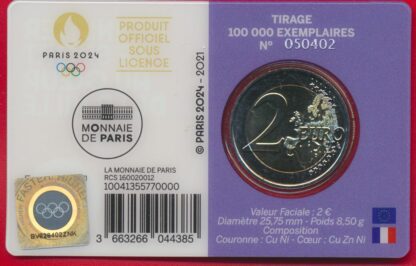 FRANCE - 2 Euro - Les Jeux Olympiques de Paris - 2021 – Image 2