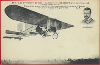 cpa-pionniers-air-aeroplane-bleriot-douvres-1909