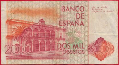 ESPAGNE - 2000 Pesetas 1980 – Image 2