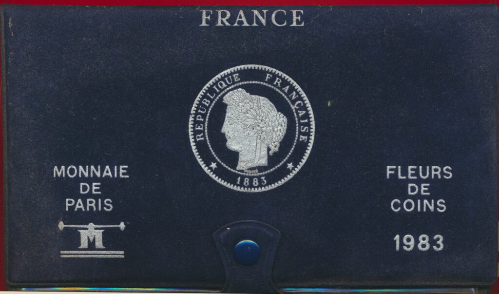 Coffret FDC France 1983 - 12 Pièces En Francs - Fleurs De Coin Avec Certificat