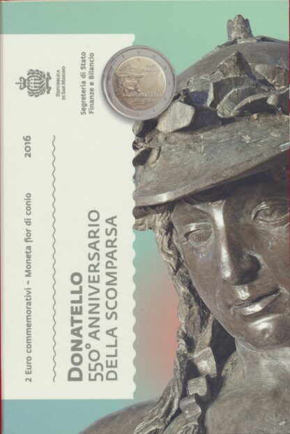 SAINT-MARIN - 2 EURO - Donatello - 2016 – Image 2