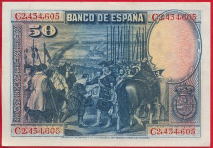 ESPAGNE - 50 Pesetas - 1928 – Image 2