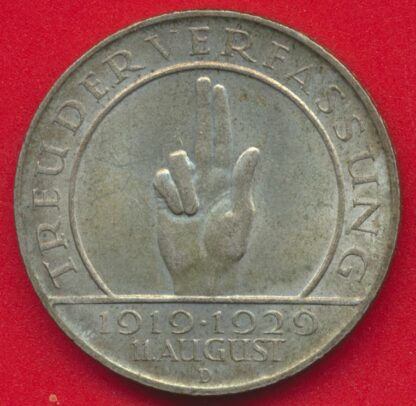 ALLEMAGNE -  3 Mark - 1929 D – Image 2