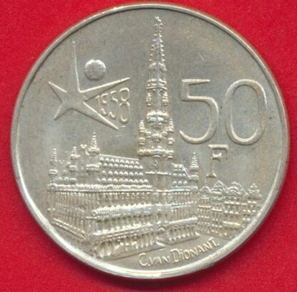 BELGIQUE - 50 Francs - Roi der Belgen - 1958 – Image 2