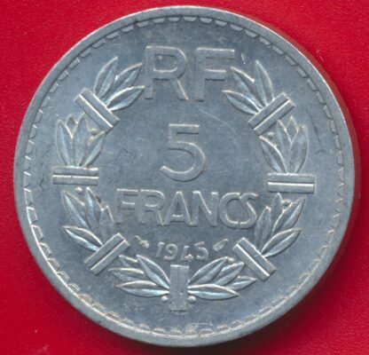 5 Francs - Lavrillier - 1945 – Image 2