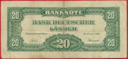 ALLEMAGNE - 20 Mark - 1949 – Image 2