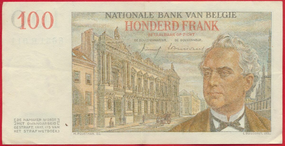 belgique-100-francs-6-11-1957-6011