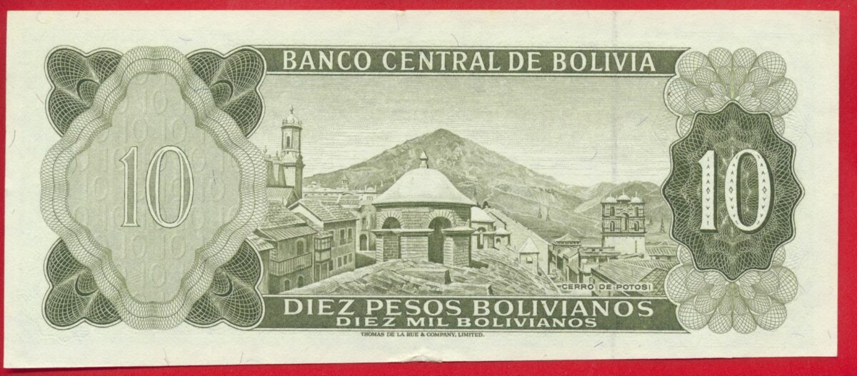 bolivie-10-pesos13-7-1962-9003