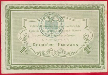 Caen et Honfleur  - 1 Franc - 1915 -1920 – Image 2