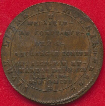 Deux Sols de Clémanson - 1792 – Image 2