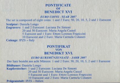 VATICAN - Coffret BU - 2007 – Image 3