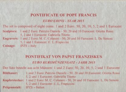 VATICAN - Coffret BU - 2015 – Image 3