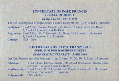 VATICAN - Coffret BU - 2016 – Image 3