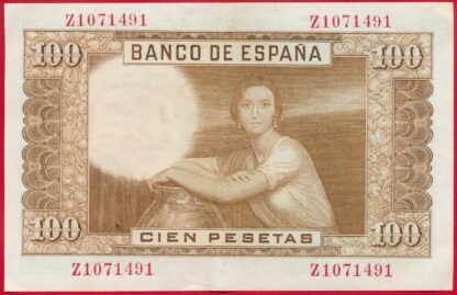 ESPAGNE - 100 Pesetas - 1953 – Image 2