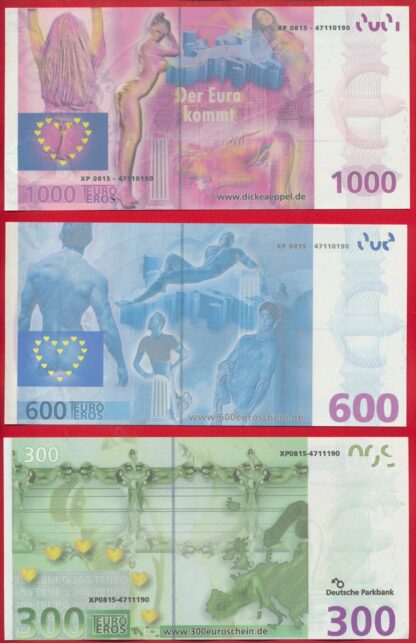 Lot billets Erotiques - 300 € - 600 € - 1000 € – Image 2