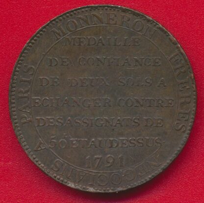 Monneron de Deux Sols 1791 – Image 2