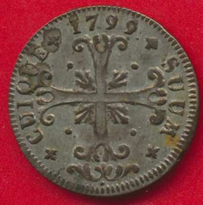 SUISSE - Canton de Neuchatel - 1/2 Batzen - 1799 – Image 2