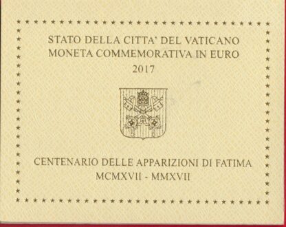VATICAN - 2 EURO - Centenaire de l'Apparition de Fatima - 2017 – Image 2