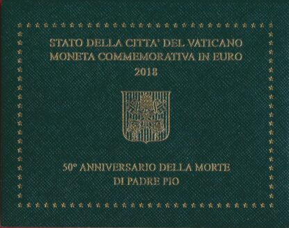 VATICAN - 2 EURO - 50e Anniversaire de la Mort de Padre Pio - 2018 – Image 2