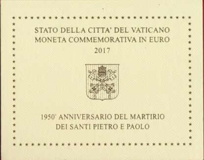 VATICAN - 2 EURO - 1950 Ans du Martyre de Saint Pierre et de Saint Paul - 2017 – Image 2