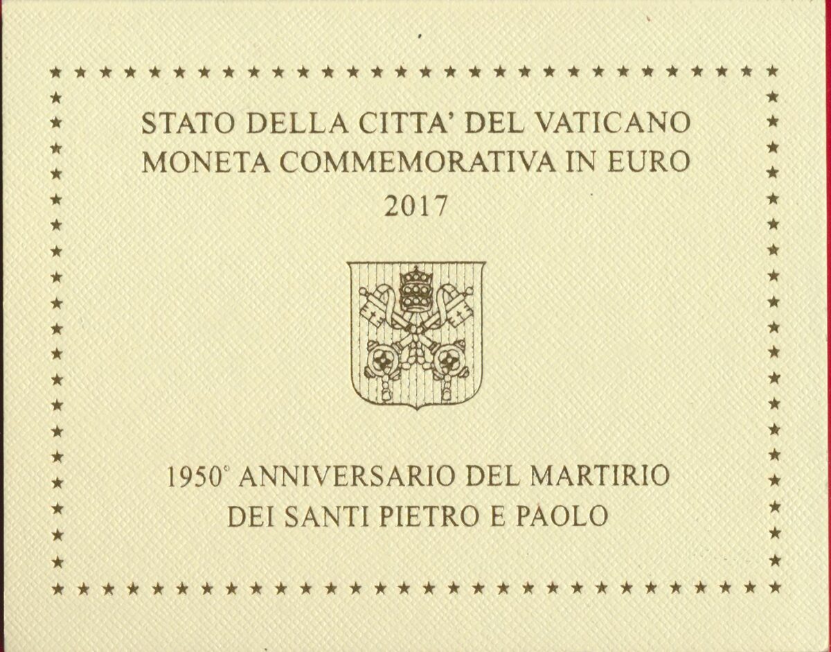 vatican-2-euro-2017-1950-anniversaire-saint-pierre-et-paul