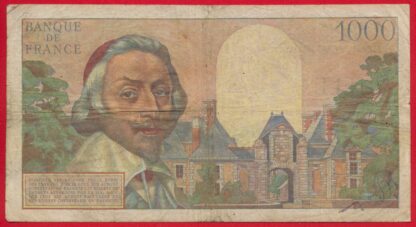 1000 Francs - Richelieu - 4-10-1956 – Image 2