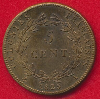 Colonies Générales - Charles X – 5 Centimes – 1825 – Image 2