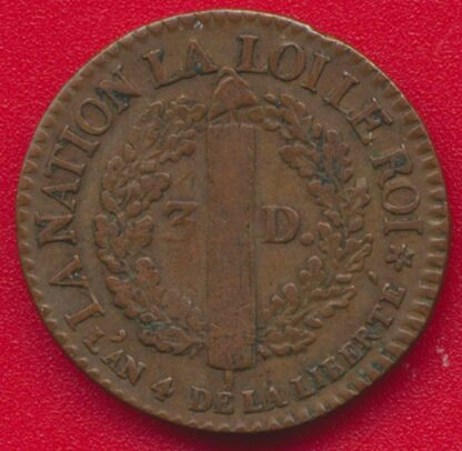 Louis XVI - 3 Deniers - 1792 - Strasbourg – Image 2