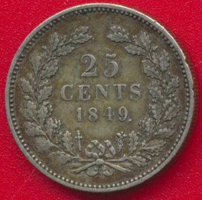 PAYS-BAS - 25 Cents 1849 – Image 2