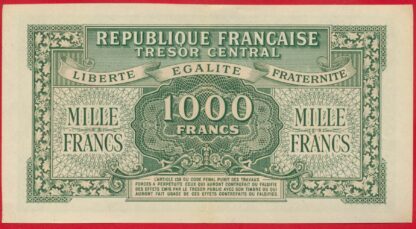 1000 Francs - Marianne -1945 – Image 2