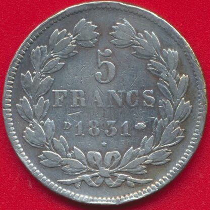 LOUIS-PHILIPPE 1er - 5 Francs 1831 D – Image 2