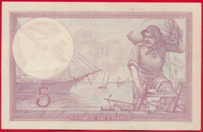 5 Francs - Violet - 1933 – Image 2