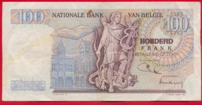 BELGIQUE - 100 Francs - 1971 – Image 2