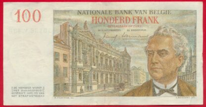 BELGIQUE - 100 Francs - 1958 – Image 2