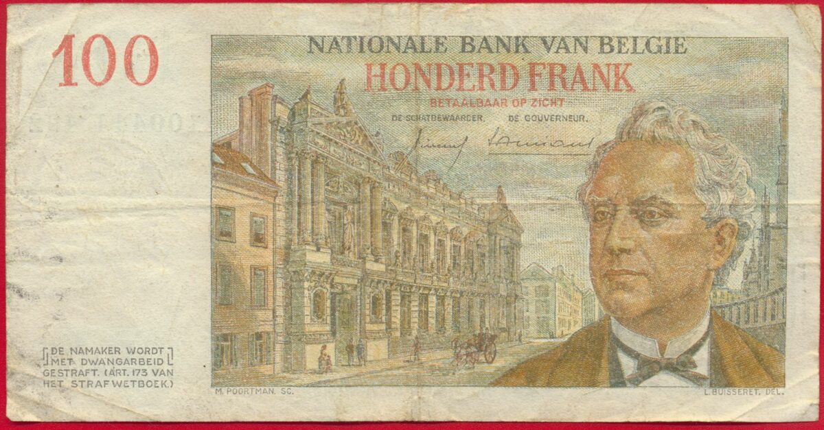 belgique-100francs-14-3-1958-9492
