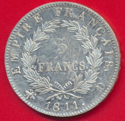 NAPOLÉON 1er - 5 Francs 1811 - Lyon – Image 2