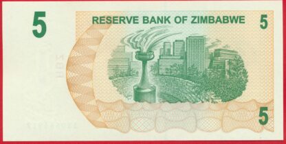 ZIMBABWE - 5 Dollars - 2006 – Image 2