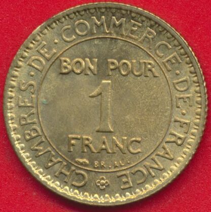 1 Franc - Chambre de Commerce -1922 – Image 2