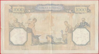 1000 Francs - Cérès et Mercure - 1939 – Image 2