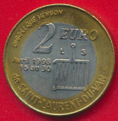 EURO DE VILLE - Saint-Laurent du Var - 2 € - 1998 – Image 2